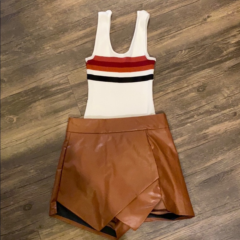 Skort and tank top outfit